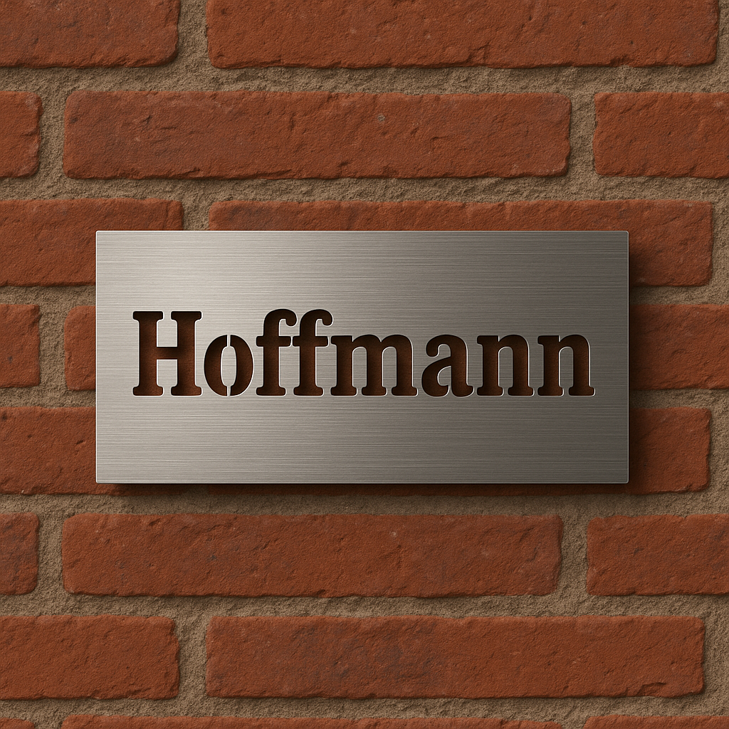 Edelstahl-Namensschild